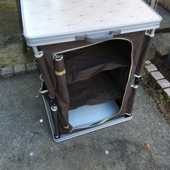 キャンプ　折りたたみ収納テーブル