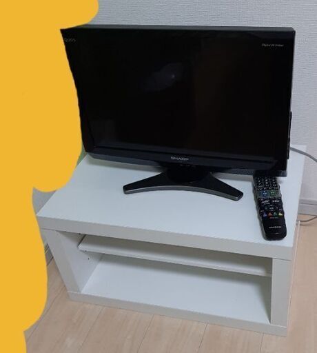 【1500円！】液晶テレビ、純正リモコン、テレビ台【三点セット】