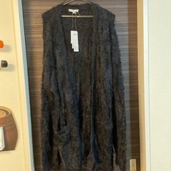 ロングカーディガン　ブラック　新品　4L