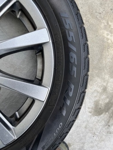 スタッドレスタイヤ　ホイールセット　14インチ　155 65 R14