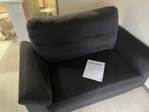 美品　IKEA KNISLINGE 2人掛けソファ　(ダークグレー)