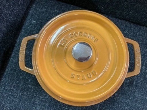 staub  ピコ ココット ラウンド 20cm 両手 ホーロー 鍋 IH対応  リサイクルショップ宮崎屋住吉店 22.1.24  y