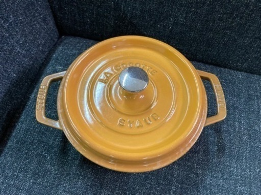 staub  ピコ ココット ラウンド 20cm 両手 ホーロー 鍋 IH対応  リサイクルショップ宮崎屋住吉店 22.1.24  y