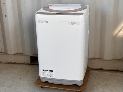 格安で！シャープ 洗濯機◇7.0kg◇2018年製◇風呂水ポンプ付◇ES-KS70T-N◇JW-0129
