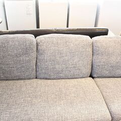北大前! 札幌 引取 L字ソファ 3人掛け オットマン付き グレー系 チェア