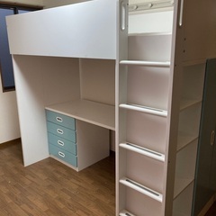 IKEA 木製ロフトベッド　マットレス付き　美品