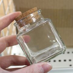 北大前! 札幌 引取 【複数在庫有!!】　コルク蓋 角ビン 瓶 小物入れ ハンドメイド インテリア の画像
