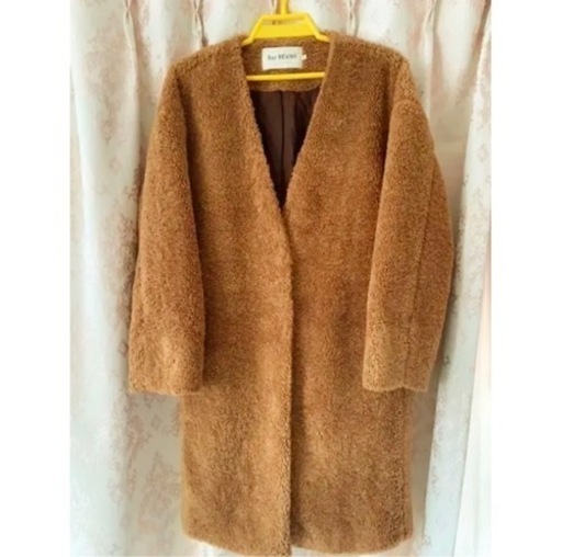 Raybeams ボア　コート　茶色　レディース