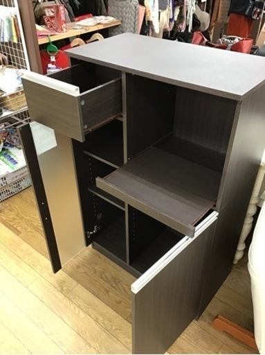 KM-86【ご来店頂ける方限定】レンジボード　ブラウン