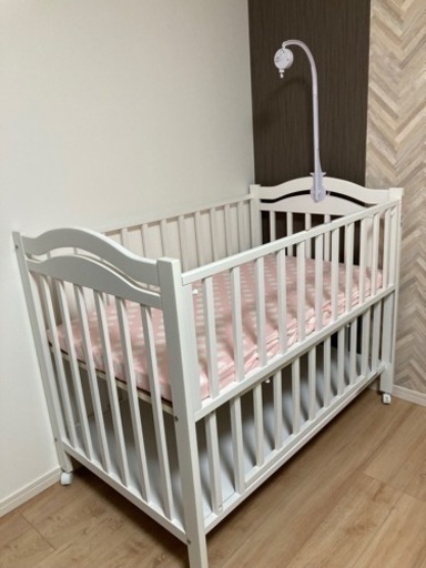 石崎家具 ベビーベッド SLEEPY スリーピー NEWアリス Alice 美品 マットレスセット