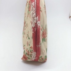 ①ハンドメイド　ポーチ　赤　薔薇　下着入れ　旅行　宿泊の画像