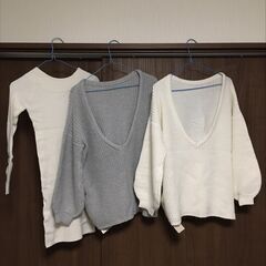 ３着セット　新品 未使用 タグ付き　春物衣類　DURAS (デュラス) ニット、ワンピースの画像
