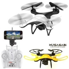 20分飛行ドローン X35 MUSASABI  ホワイト×ブラックの画像