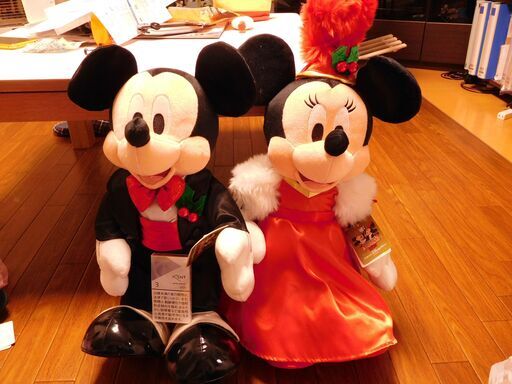 ミッキー・ミニー・ペアぬいぐるみ 2007年クリスマス（大）