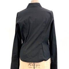 美品 GUCCI グッチ シャツ ブラック 無地 シンプル 40 綺麗 おしゃれ