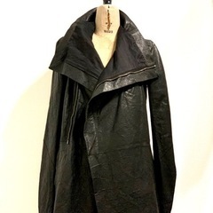 Rick Owens リックオウエンス ハイネックレザージャケット ブラック M