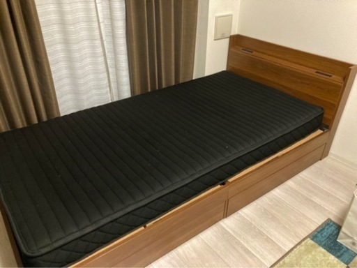 (現金可) シングル　収納付きベッド