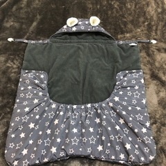 ★耳付き星柄ベビーケープ★抱っこ紐＆ベビーカーカバーの画像