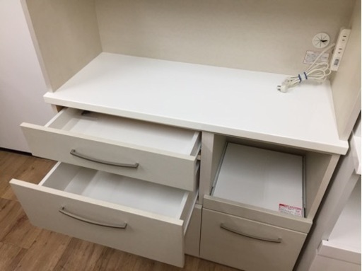 ニトリの2枚扉レンジボード（コパン100）（ホワイト）です。【トレファク東大阪店】