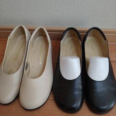 幅広　婦人パンプス　5E  24.5   2足