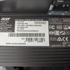acer K202HQL 19.5インチ ワイド モニターの画像