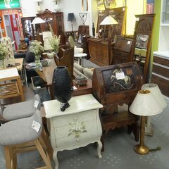 姿見 カガミ 鏡 木製ミラー 大型ミラー 木枠ミラー 彫 レリーフ 【モノ市場半田店】の画像