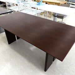 北海道/千歳市 ダイニングテーブル ブラウン 幅約180cm×奥行約90cm×高さ