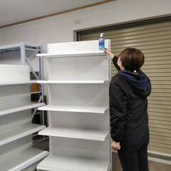 ★新品★展示ラック　店舗什器　陳列什器　テナント用什器　店舗用什器　ボトルレス　物産展用展示什器　スーパー用什器　コンビニ用什器　片面タイプ　高さ180　横幅70の画像
