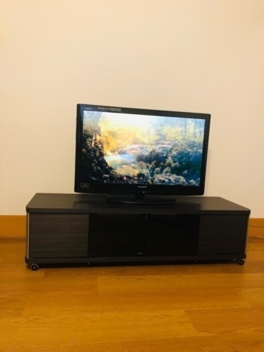 かっこいいテレビ台　幅120㎝ アッシュグレー 収納付き キャスター付き
