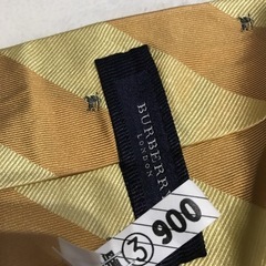 【オシャレ】バーバリーネクタイ 黄色　シマシマの画像