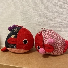 お手玉　金魚　着物生地の画像