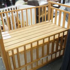 ベビーベッド 木製 【モノ市場半田店】の画像