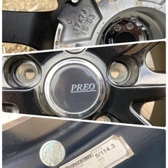 🌟🌟美品‼️ヴェゼル等　PREOアルミ 2020年製 VRX2 🌟🌟スタッドレスタイヤ ブリジストン バリ山 バリ 溝 ブリザック 215/55R17 SUVの画像