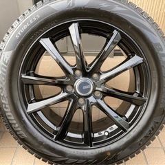🌟🌟美品‼️ヴェゼル等　PREOアルミ 2020年製 VRX2 🌟🌟スタッドレスタイヤ ブリジストン バリ山 バリ 溝 ブリザック 215/55R17 SUVの画像