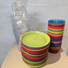 Ikeaイケアのお皿とキリンのピッチャー、プラカップ全部まとめて