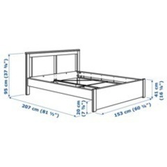 ダブルベッド　マットレス付き　要組立ての画像