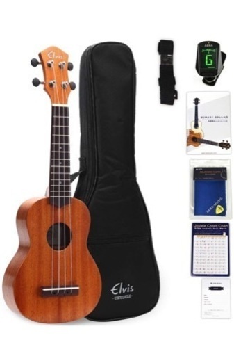 【取引完了】ELVISエルビス ソプラノウクレレ 付属品８点セット