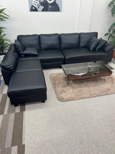 4人掛けソファ、オットマン付き。サイズ追加