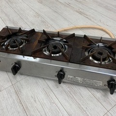 業務用！3口 ガステーブル ガスコンロ リンナイ 火力すごいです！