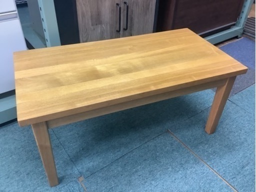 【リサイクルサービス八光　田上店　配達・設置OK】無印良品 タモ無垢材 ローテーブル センターテーブル