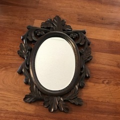 本日まで！現金払　壁掛け　木製枠　鏡