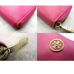 Tory Burch ラウンドファスナー 長財布 ピンク ウォレット レザー トリーバーチ ゴールド 札幌市 厚別区の画像