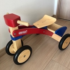 室内三輪車　pintoy 木のおもちゃの画像