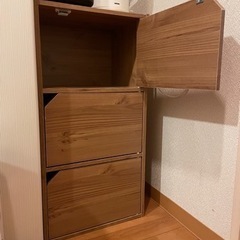 0円　カラーボックス(ナチュラル)