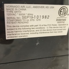 暖房　温風　ヒーター　電気　ＵＳＡの画像