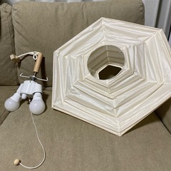 和紙で出来た照明器具