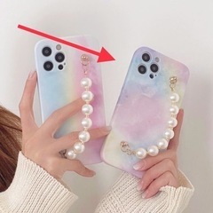 新品未使用　Marcydorn　パステルレインボーパールバンド付iPhone12Proケースの画像