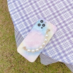 新品未使用　Marcydorn　パステルレインボーパールバンド付iPhone12Proケースの画像