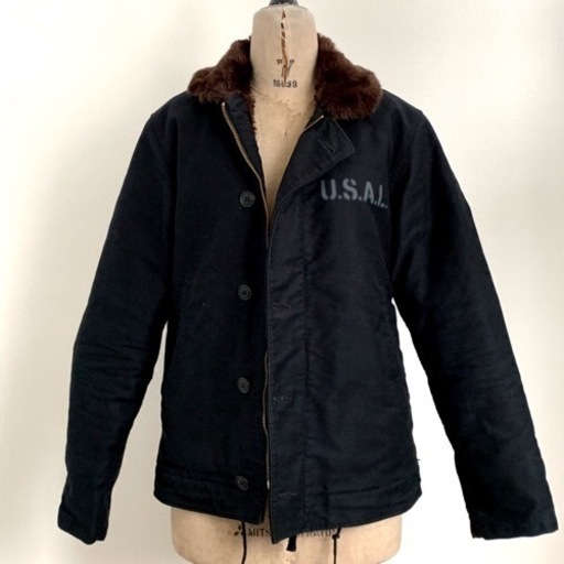 ALPHA INDUSTRIES アルファ N-1 デッキジャケット S 黒