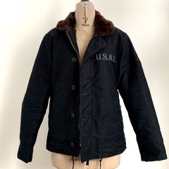 ALPHA INDUSTRIES アルファ N-1 デッキジャケット S 黒